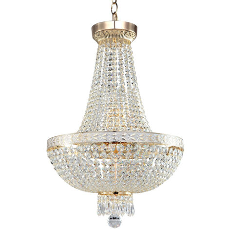 Lampadaro Contemporaneo Bella Metallo Oro 6 Luci Diffusori Metallo