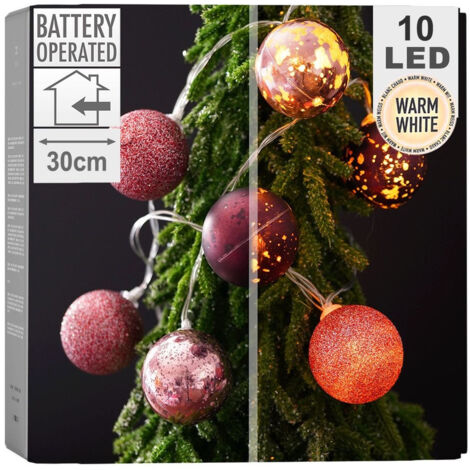 Lampade a sfera luminose 10 LED viola 4 cm