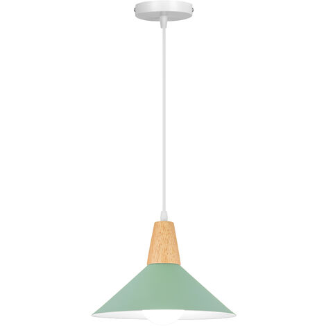 WOTTES Lampade a Sospensione Moderna Semplice Lampadario da Soffitto Regolabile E27 Verde Chiaro