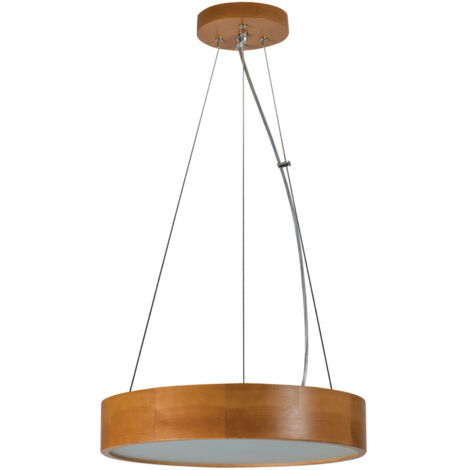 Lampade a sospensione rotonda legno-vetro- 2x20W - Kanlux GIASMINO