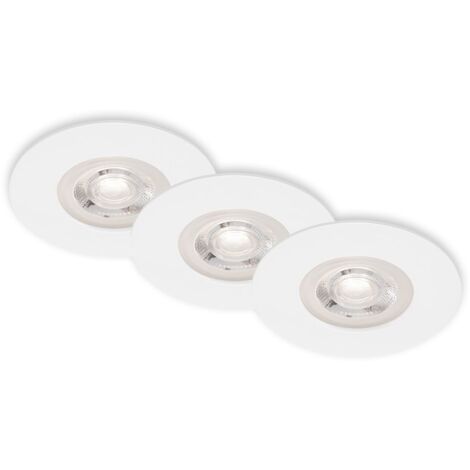 Lampade da incasso a LED Faretti da incasso per bagno Set da 3 dimmerabili bianco 4,9W Ø9cm Briloner