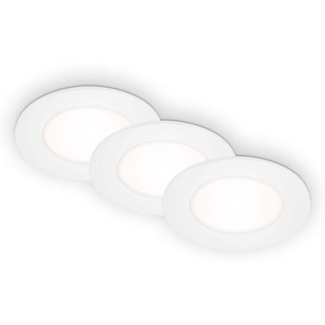 Lampade da incasso a LED Lampada da incasso Set da 3 3W bianco plastica Ø8,6cm Briloner