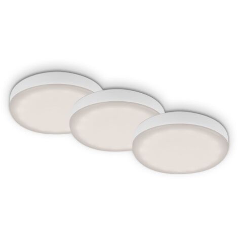 Lampade da incasso a LED set da 3 3W IP44 4000K bianco metallo-plastica Ø7,5cm Briloner