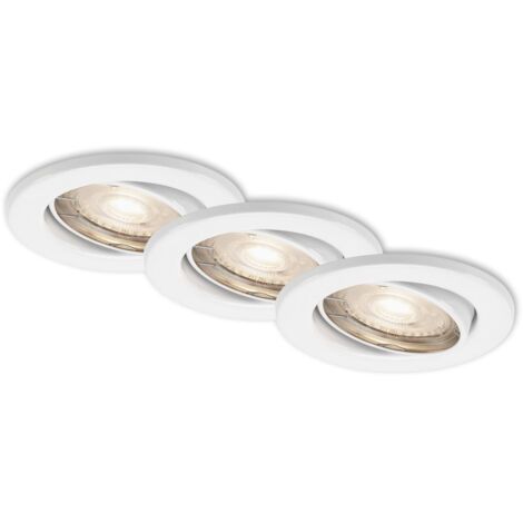 Lampade da incasso LED orientabili Set da 3 GU10 5 W bianco IP23 metallo Briloner