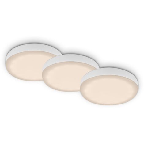 Lampade da incasso LED Set da 3 3 W IP44 bianco Metallo-plastica Ø7,5cm Briloner