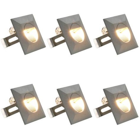 Lampade da Parete da Esterno a LED 6 pz 5 W Argento Quadrate