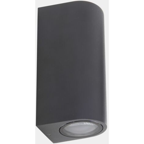 Lampade da parete IP66 Eko Double Emission GU10 8 Grigio urbano