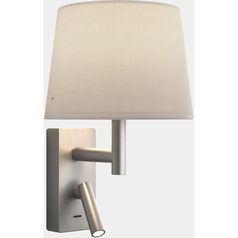 Lampade da parete Metrica Shade Reader LED E27 17.3 Bianco caldo - 2700K ON-OFF Nichel satinato 137lm