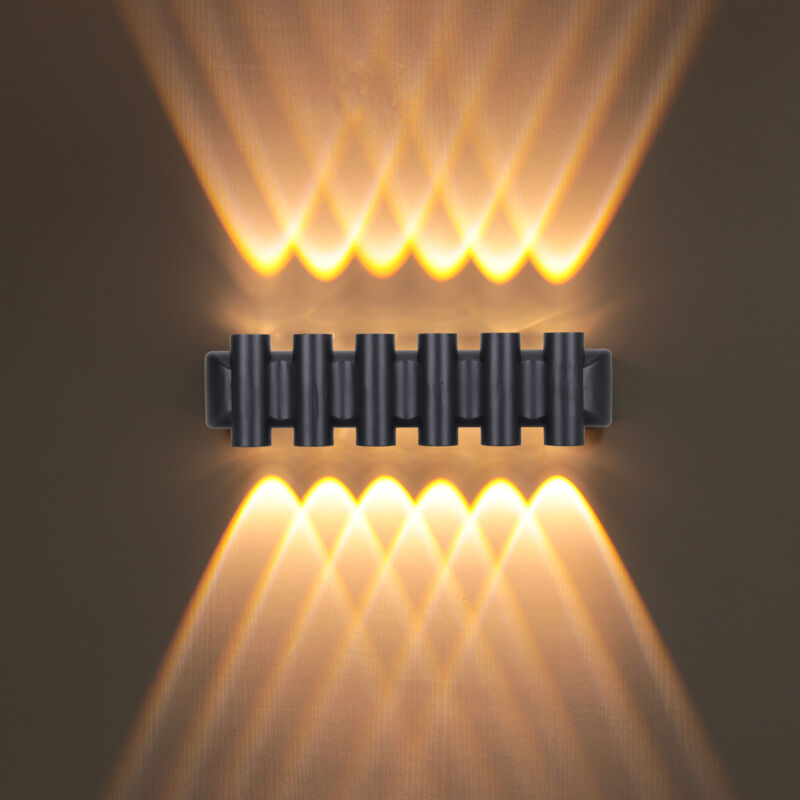 Image of Lampade da Parete Moderno Applique da Parete Esterno Interno Lampada a Muro Creativo Luce Bianco Caldo 12W