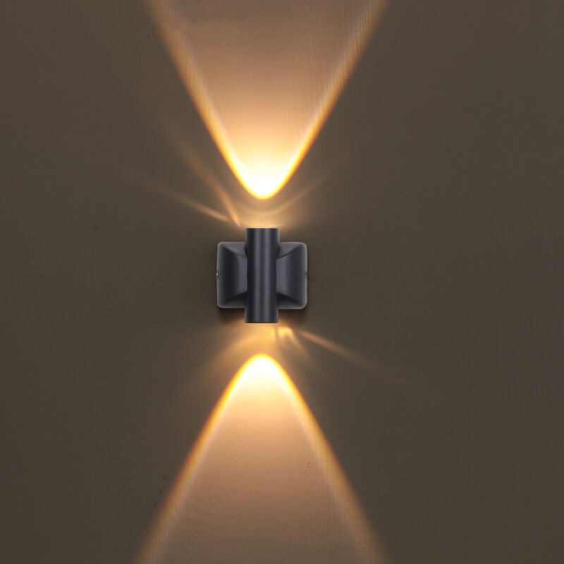 Image of Lampade da Parete Moderno Applique da Parete Esterno Interno Lampada a Muro Creativo Luce Bianco Caldo 2W
