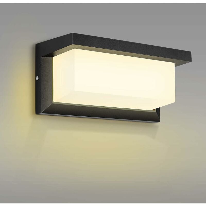 Image of Rhafayre - Lampade da parete per esterni, applique da parete per esterni 12W Lampada da parete per esterni in alluminio impermeabile IP65 per