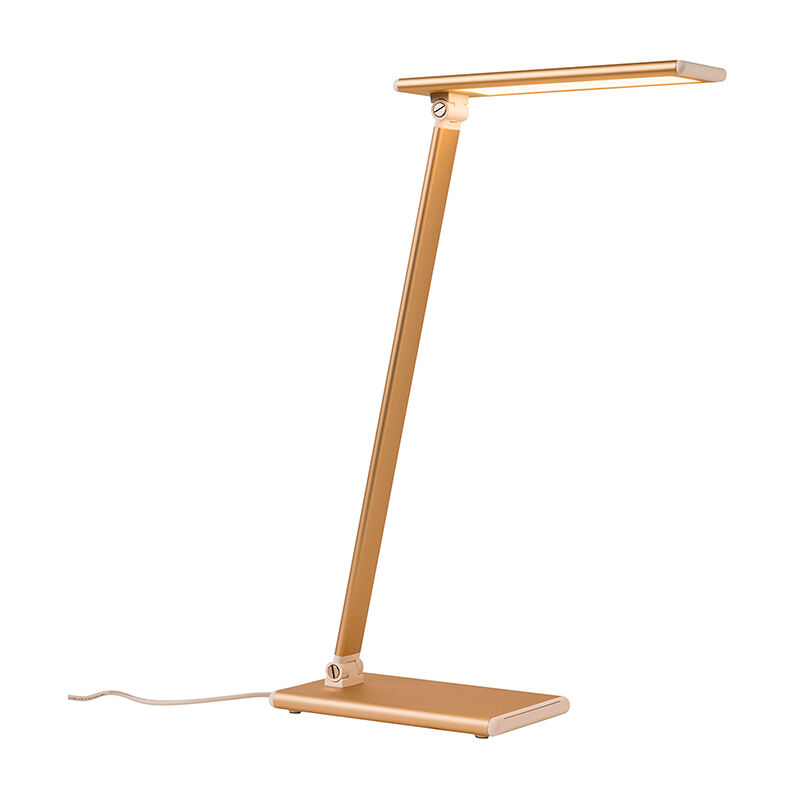 Image of Lampada da scrivania touch, temperatura e intensità regolabili, in finitura dorata