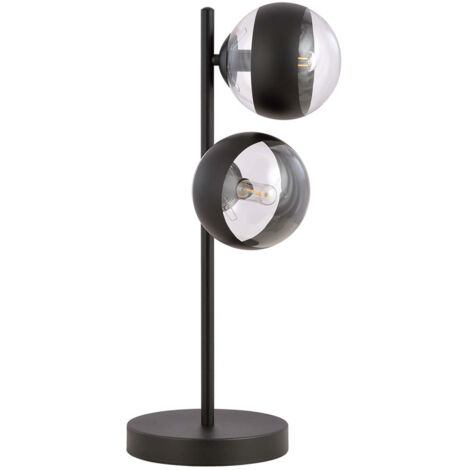 Lampade Da Scrivania Minimal Durga Acciaio Nero 2 Luci E14 Ip20