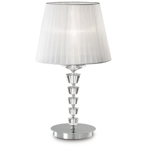 Lampade Da Scrivania - Ufficio Classica Pegaso Metallo Bianco 1 Luce E14 Big