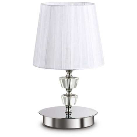 Lampade Da Scrivania - Ufficio Classica Pegaso Metallo Bianco 1 Luce E14 Small