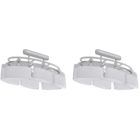 Lampade da Soffitto Ellissoidali 2 pz Paralume in Vetro E14 vidaXL