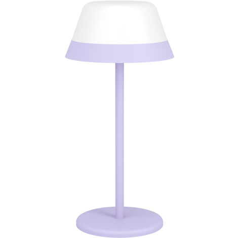 Lampade Da Tavolo Esterno Moderna Meggiano Policarbonato Viola E Bianco Led
