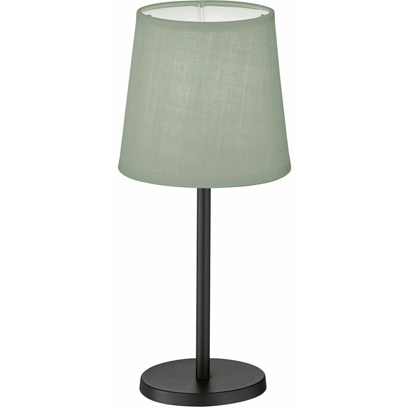 Image of Etc-shop - Lampade da tavolo soggiorno lampada da comodino lampada da lettura Lampada da tavolo rotonda nera, metallo grigio chintz, 1x E14, DxH