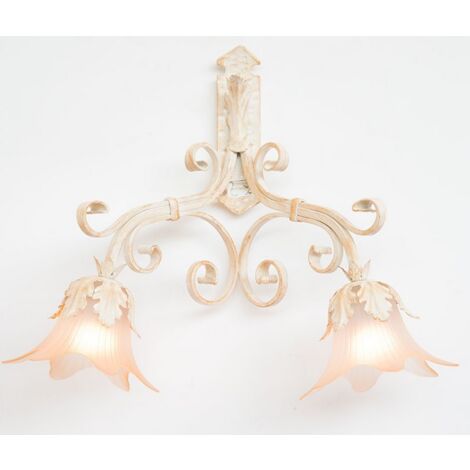 LAMPADE LINEA PARIS AVORIO LAMPADA A MURO APPLIQUE 2 LUCI