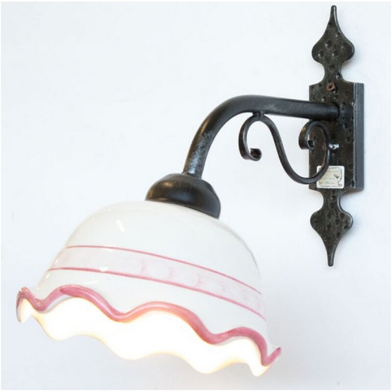 Image of Lampade linea vintage lampada a muro applique 1 luce rosa o gialla colore: rosa