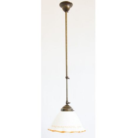 LAMPADE LINEA VINTAGE LAMPADARIO TELESCOPICO IN OTTONE BRONZATO