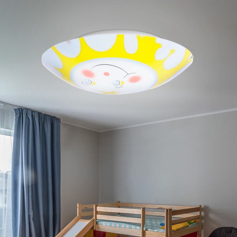 Image of Etc-shop - Lampada da soffitto in vetro per bambini, illuminazione della stanza dei giochi in un set che include lampadine a led