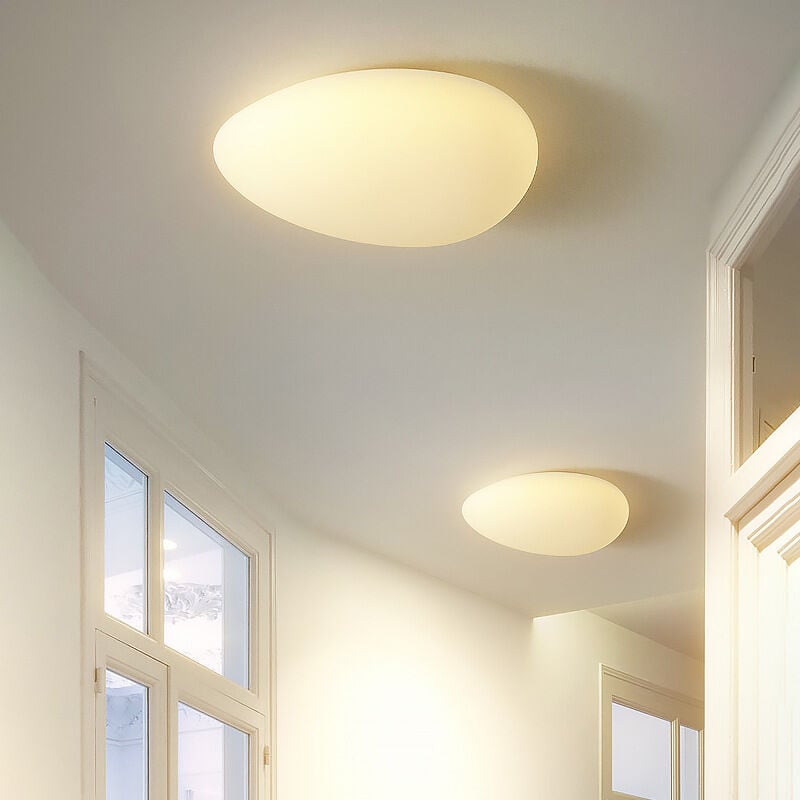 Image of Lampade Soffitto LED Moderno Plafoniera Acrilica Creativo Illuminazione da Ufficio Art D'eco 12W Luce Bianco Caldo - 2 Pezzi