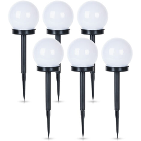 Lampade solari a LED da giardino, da incasso, 33,5 cm, 6 pezzi.