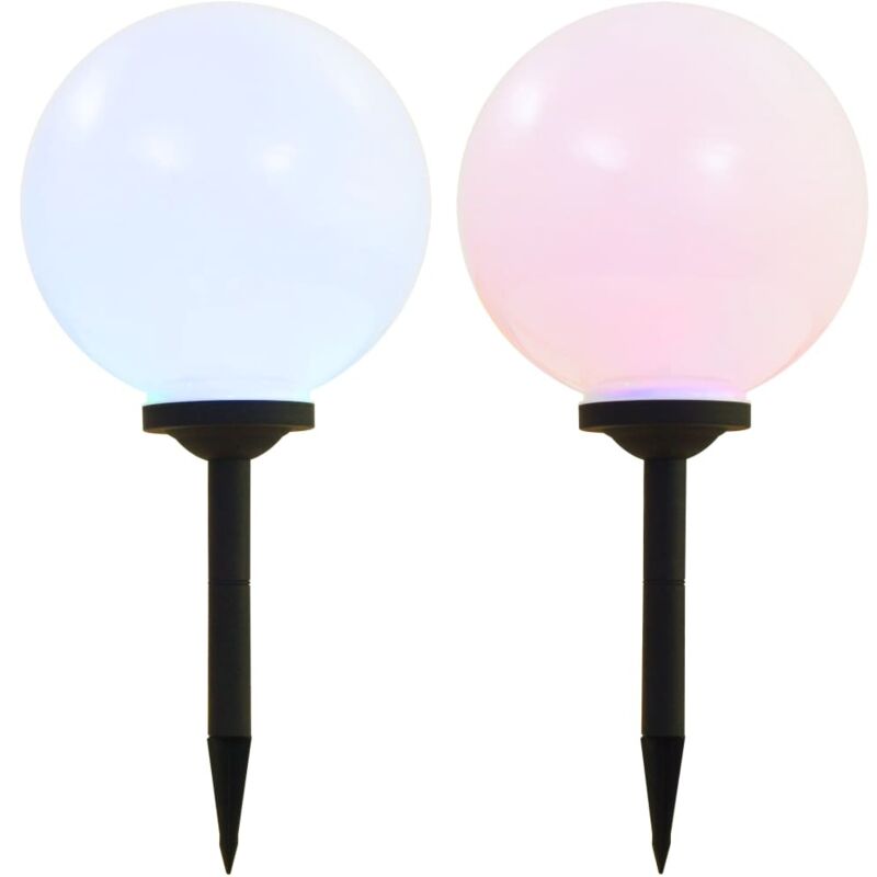 Lampade Solari da Esterni Sferiche 2 pz LED RGB 30 cm vidaXL