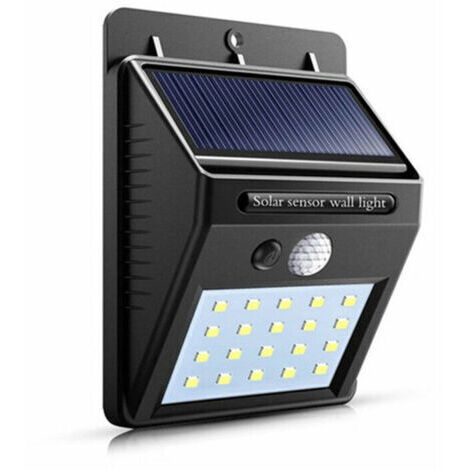 Lampade solari esterne, set di 2 lampade esterne per parete
