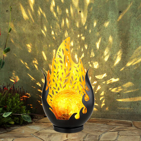 Lampade solari per decorazioni da giardino per esterni, decorazione per balconi esterni sfera di punzonatura decorativa in metallo batteria IP44, 1x LED, LxLxA 16,5x12,5x26,5 cm