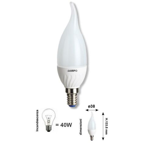 Lampadina 5W Bianco Neutro, Colpo di vento, E14LAPCV30/E14/BN