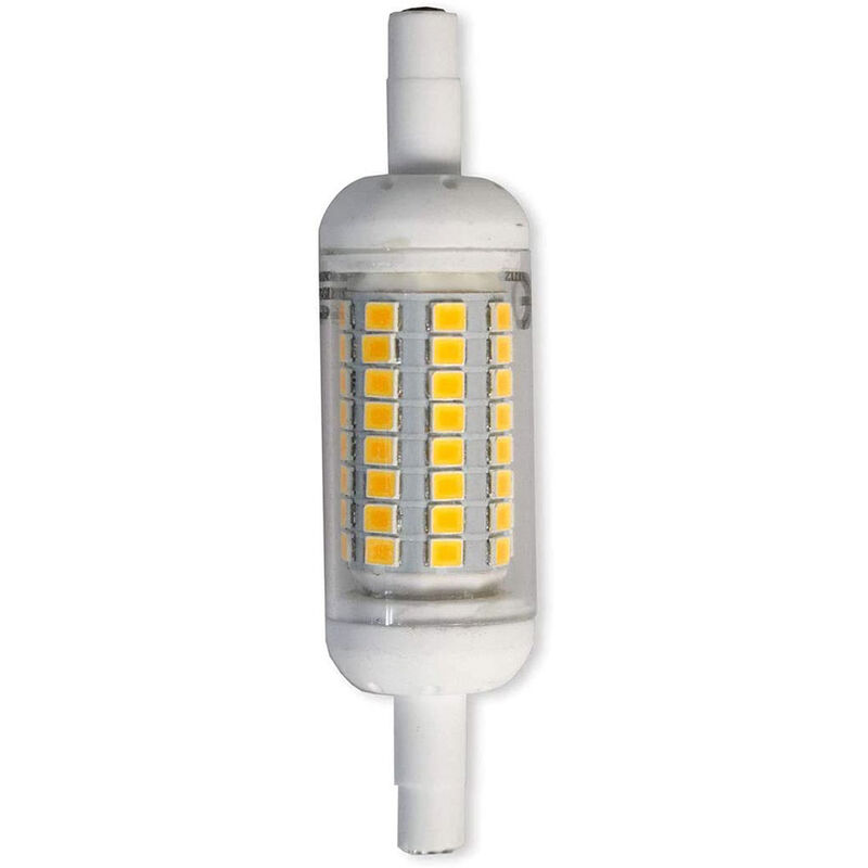 Image of Vetrineinrete - Lampadina 63 led smd attacco r7s 6 watt lampada ricambio per fari luce calda 3000k 78 mm