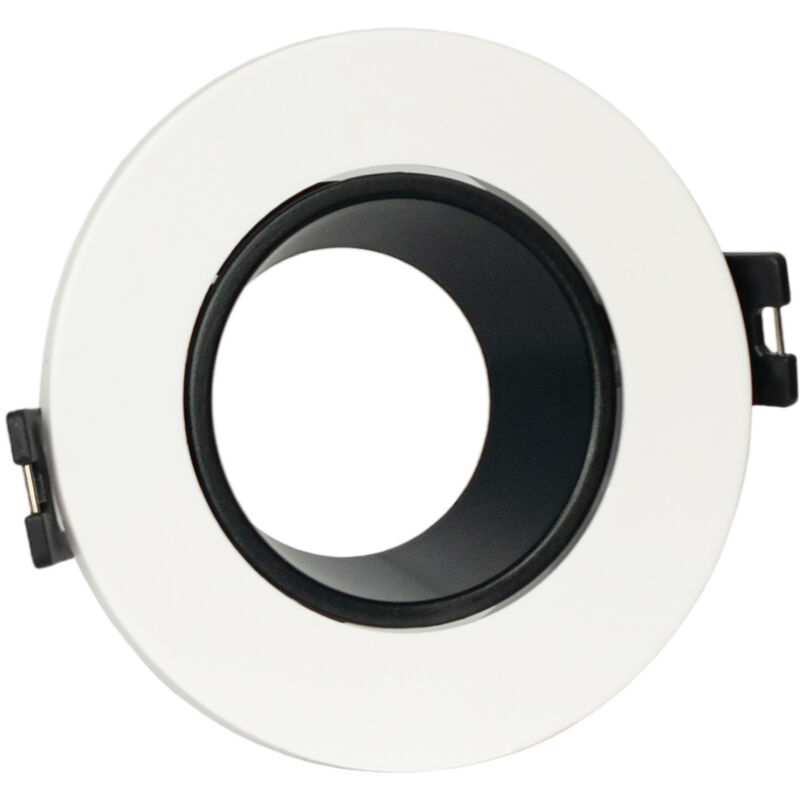 Image of Anello circolare inclinabile per lampadina GU10 / MR16 - Basso ugr - Foro Ø75 mm Colore Nero - Bianco - Nero - Bianco
