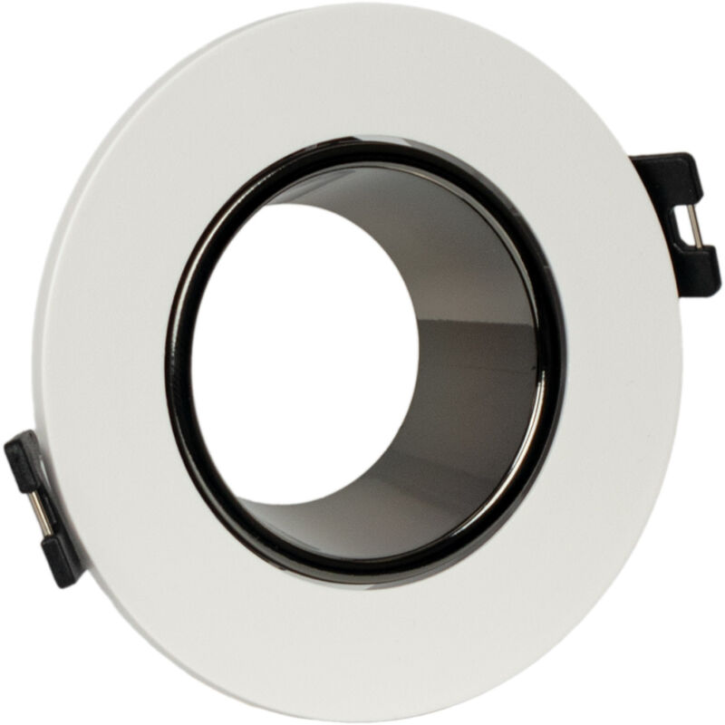 Image of Anello circolare inclinabile per lampadina GU10 / MR16 - Basso ugr - Foro Ø75 mm Colore Grigio - Bianco - Grigio - Bianco