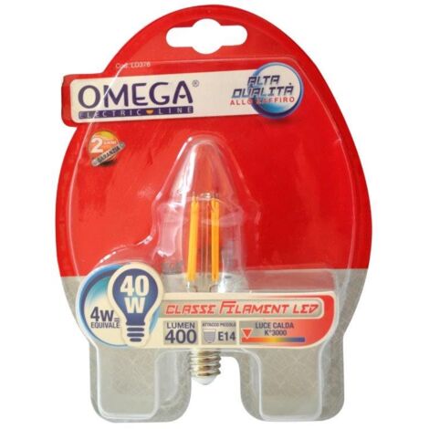LAMPADINA A FILAMENTO CANDELA C35 4W E14 3000K