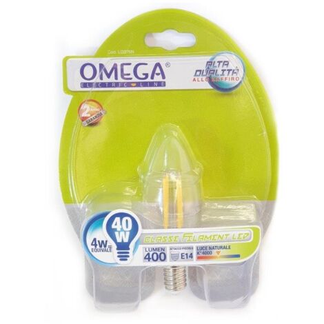 LAMPADINA A FILAMENTO CANDELA C35 4W E14 4000K