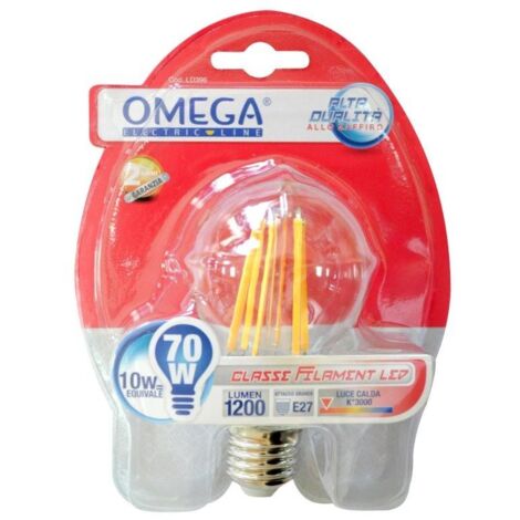 LAMPADINA A FILAMENTO GOCCIA A60 10W E27 3000K