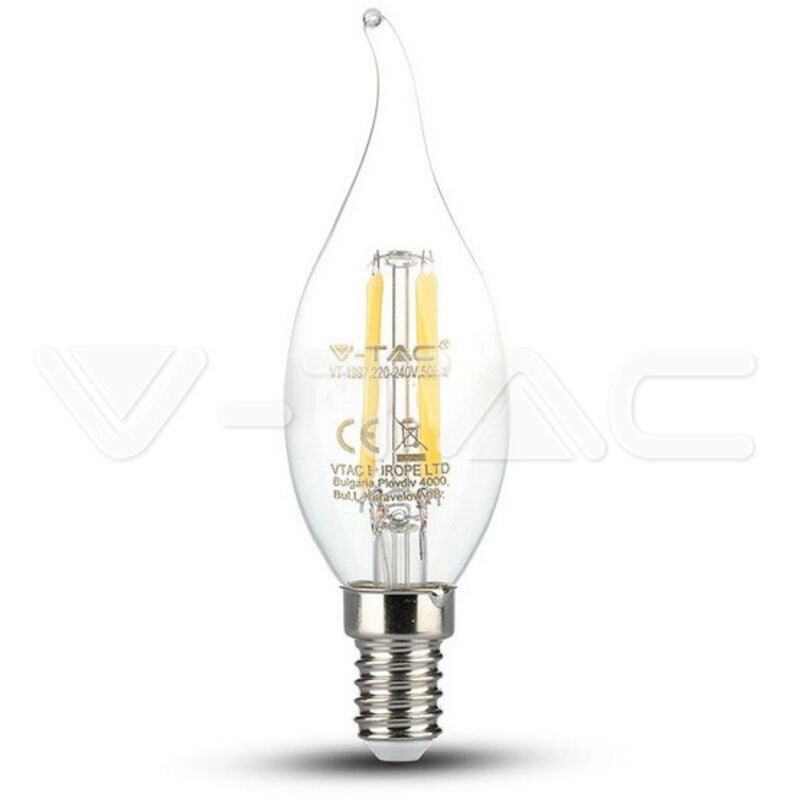 Lampadina a led Filamento E14 4W Dimmable AC220-240V IP20 400LM 300 ° - Warm White 2700K