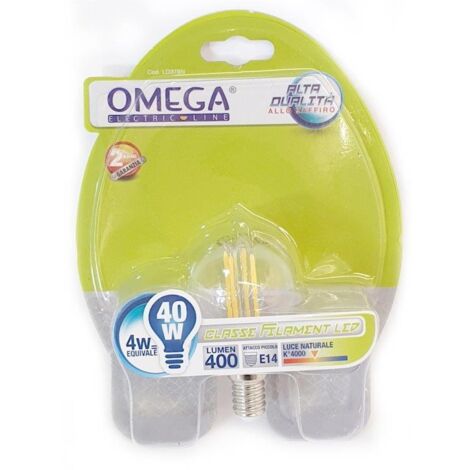 LAMPADINA A FILAMENTO SFERA LED 4W E14 4000K