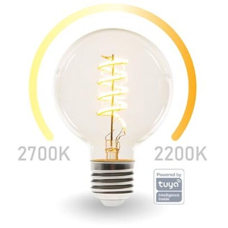 LAMPADINA A FILAMENTO SMART WIFI - BIANCO CALDO E BIANCO CALDO INTENSO - E27 - G95