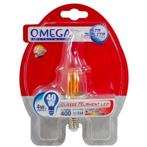 LAMPADINA A FILAMENTO SOFFIO DI VENTO C35 4W E14 3000K