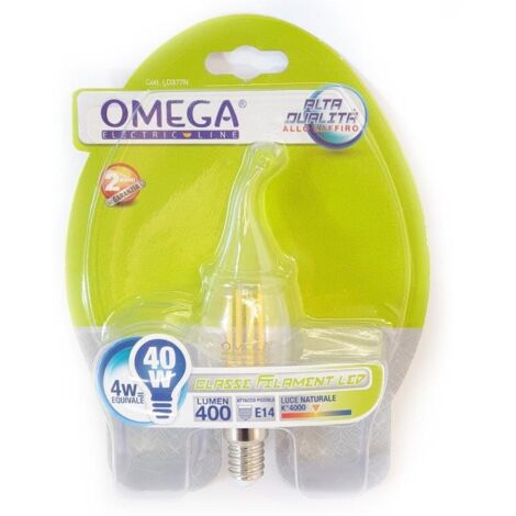 LAMPADINA A FILAMENTO SOFFIO DI VENTO C35 4W E14 4000K