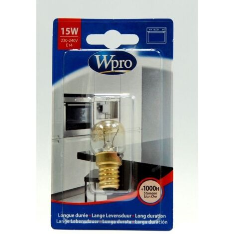 Lampadina a forma di pera 300Â°C / E14 / T22 / 15W / 220V originale - Forni a Microonde - WPRO - 603253662894731384