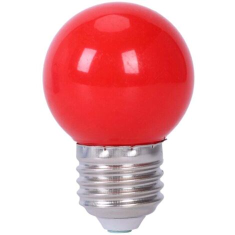 Lampadina a globo a risparmio energetico E27 3W 6 SMD LED AC 110-240V, rossa