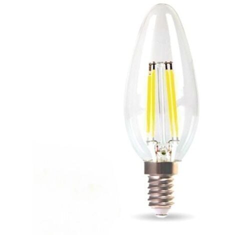 Lampadina a LED E14 6W Eq 60W Filamento  Température de Couleur: Bianco caldo 2700K