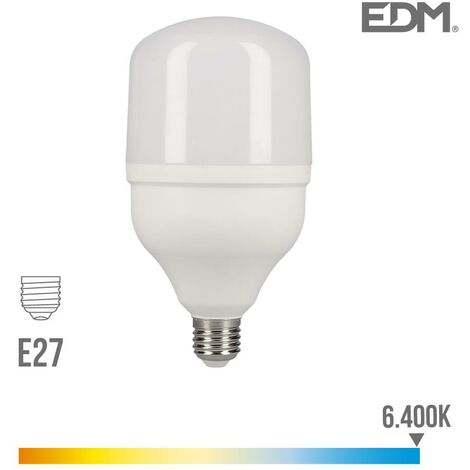 Lampadina a led industriale e27 30w 2400 lm 6400k edm a luce fredda EDM 98833