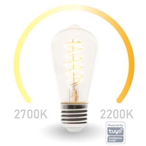 Lampadina a led intelligente smart wifi - colore white warm &white warm warm warm warm warm intense - e27 - st64