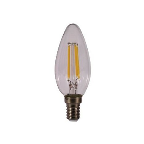 Lampadina a led kodak filament crystal candle c37 - e14 - 470lm - warm  3000k - 4w=40w - non dimmerabile