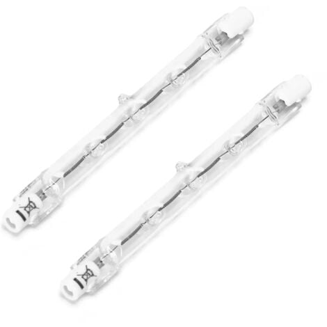 lampadina alogena faretti lineare eco R7S bianco caldo G 118 mm 160 watt 2 pezzi